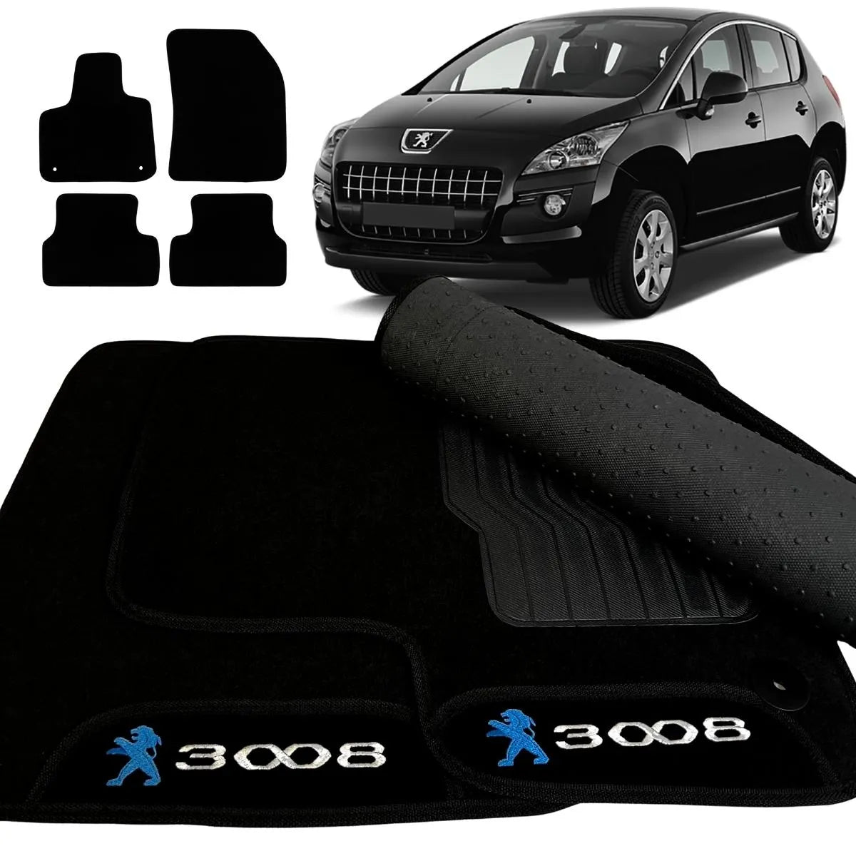 TAPETE CARPETE PEUGEOT 3008 2008 A 2016 4 PEÇAS