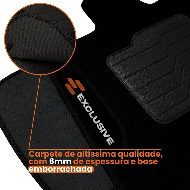 KIT TAPETES CARPETE PORTA MALAS + INTERNOS FIT 2009 A 2014