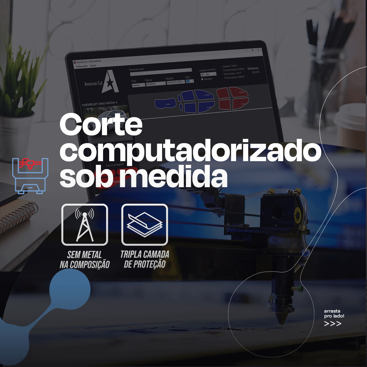 Película Nano Cerâmica Automotiva - Sob Medida