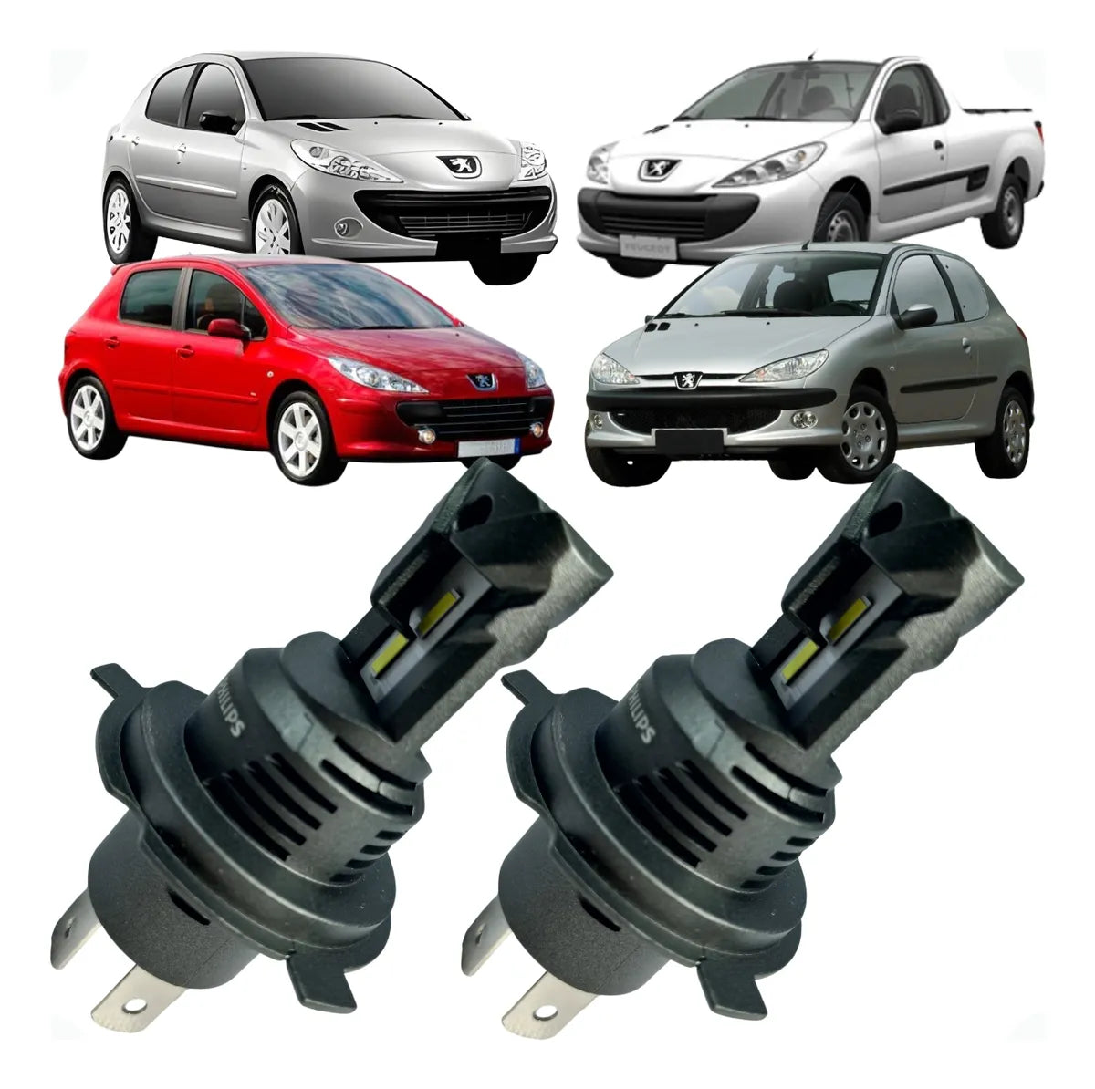 Kit Lâmpada Farol Led Philip