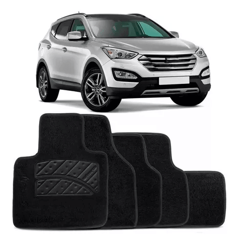 TAPETE CARPETE SANTA FÉ 2006 A 2013 PRETO 5 PEÇAS