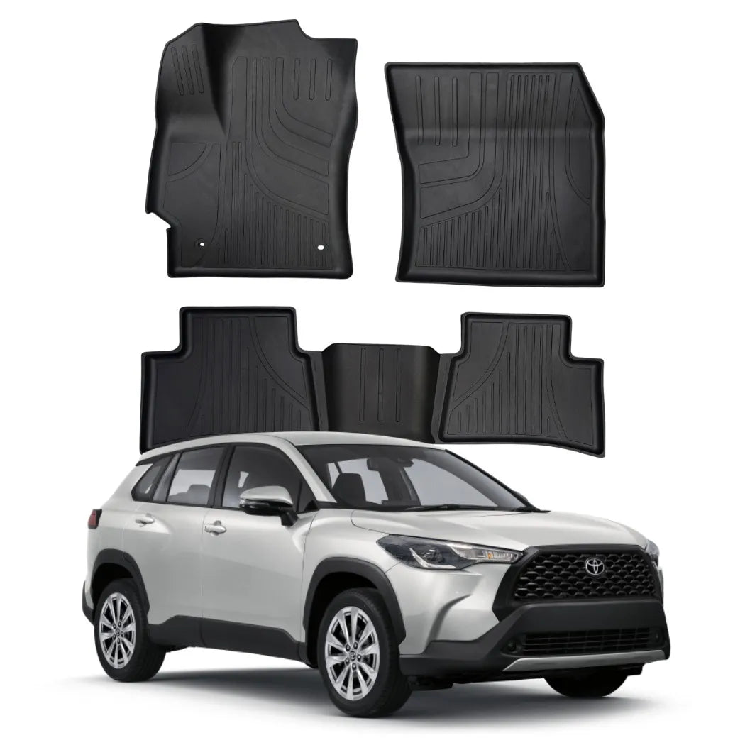TAPETE BANDEJA COROLLA CROSS 2021 A 2025 PRETO 5 PEÇAS