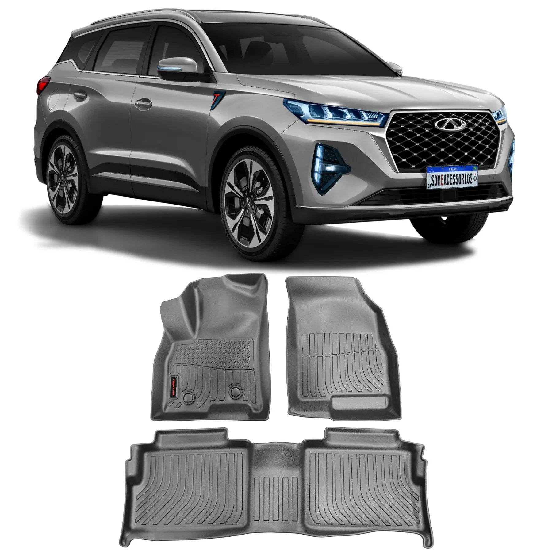 JOGO DE TAPETE BANDEJA PREMIUM TIGGO 7 PRO 2021 A 2024 - COMPLETO