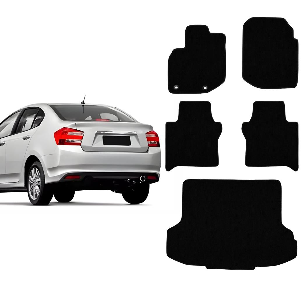 KIT TAPETES CARPETE PORTA MALAS + INTERNOS CITY 2009 A 2014