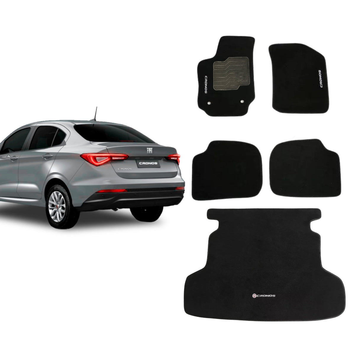 KIT TAPETES CARPETE PORTA MALAS + INTERNOS CRONOS 2017 A 2024