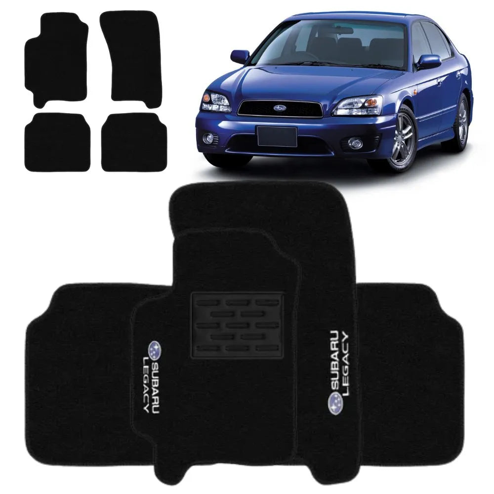 TAPETE CARPETE SUBARU LEGACY 1993 A 1999 PRETO 4 PEÇAS
