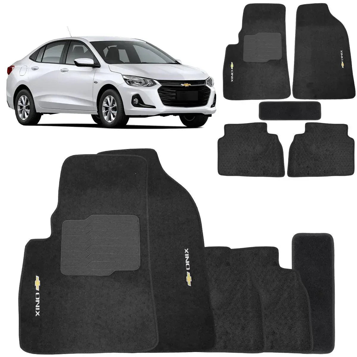 TAPETE CARPETE ONIX PLUS 2020 A 2022 BORDADO 5 PEÇAS